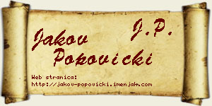 Jakov Popovicki vizit kartica